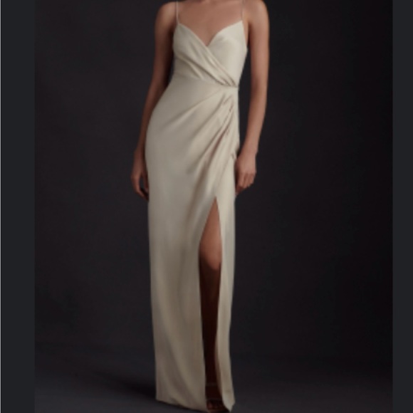 BHLDN Dresses & Skirts - BHLDN Freya Satin Champagne Dress Size 8